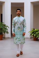 Royal Ombre Mughal Garden Men Kurta