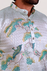 Royal Ombre Mughal Garden Men Kurta