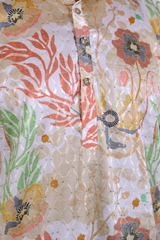 Men Cream Floral Fiesta Sequin Kurta